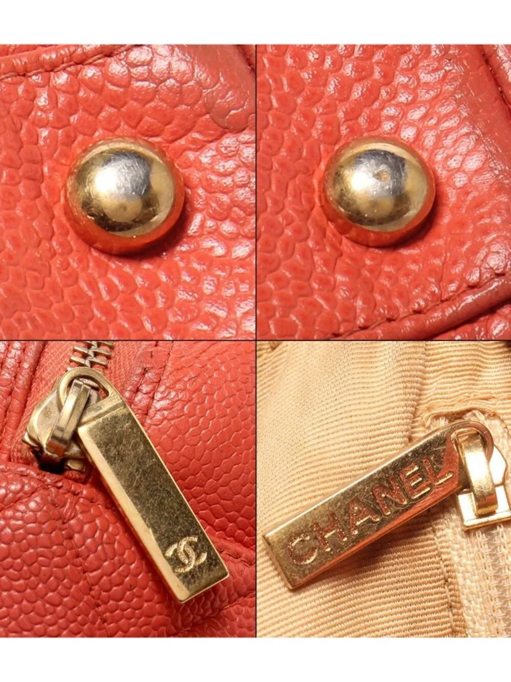 Chanel Handle Mini Boston Bag Quilted Gold